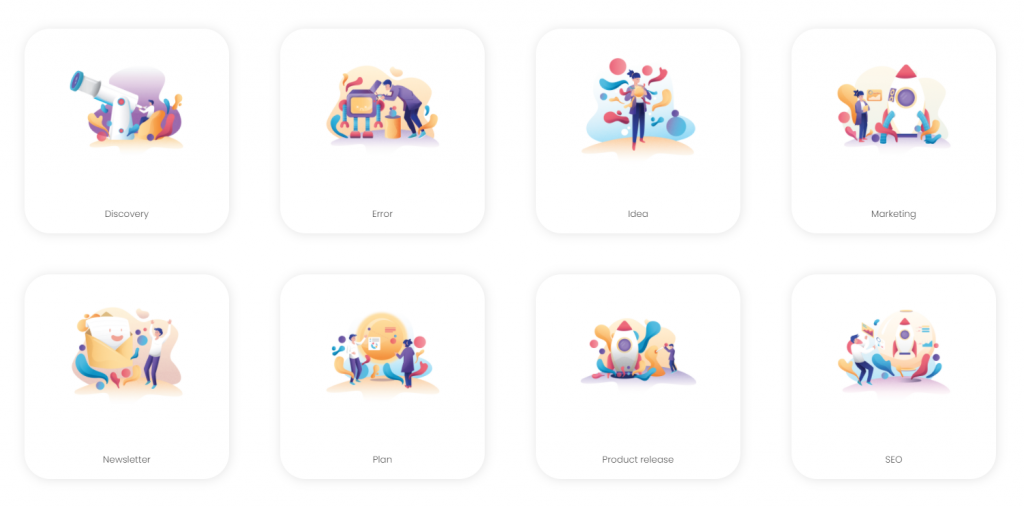 12 Vibrant vector illustrations