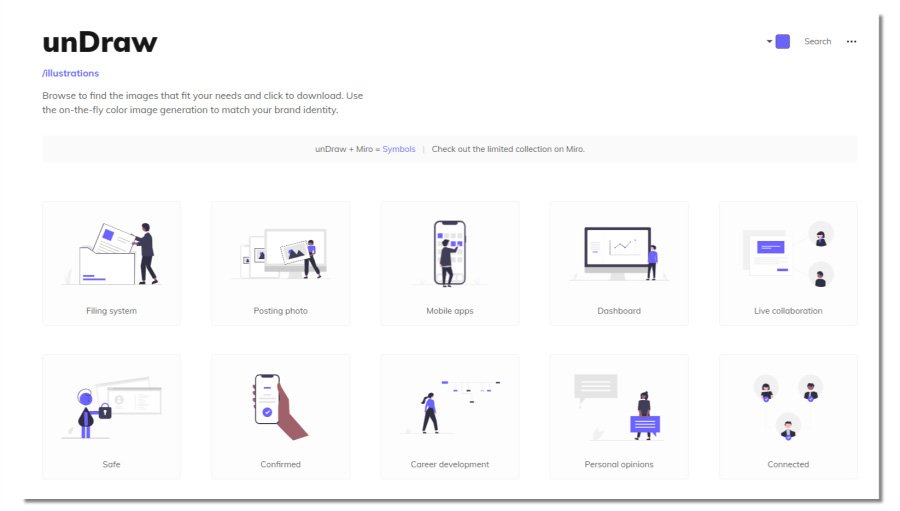 Undraw - free illustrations