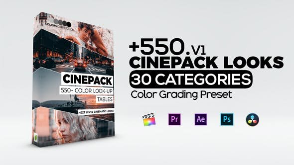 550+ cinepack looks - Best Premiere Pro Color Grading Presets