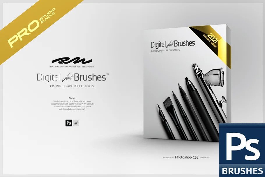 Digital Art Brushes - Photoshop Add-Ons