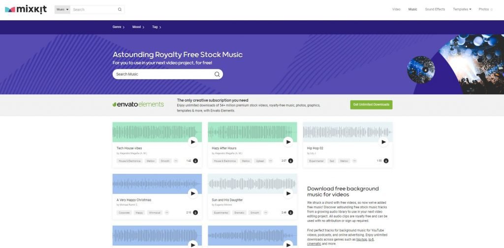 MixKit - Royalty Free Music For YouTube