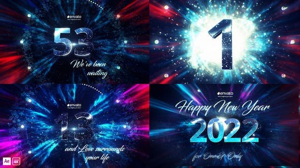 New Year Countdown 2022 After Effects Templates