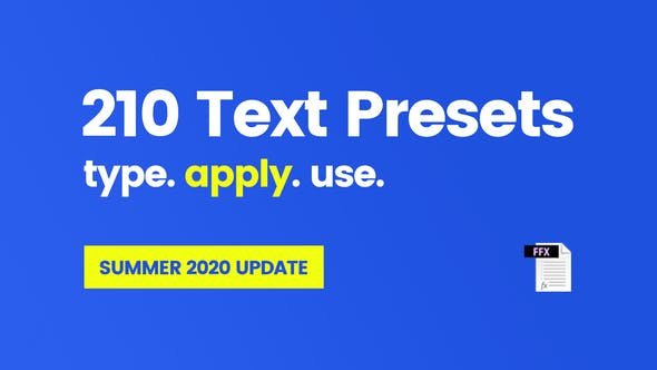 210 Text Presets - After Effects Title Templates
