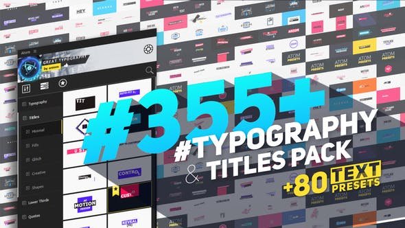 355+ Typography Titles Pack