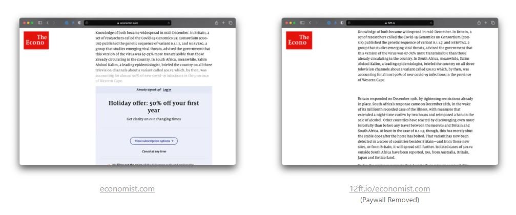 remove paywall from web pages