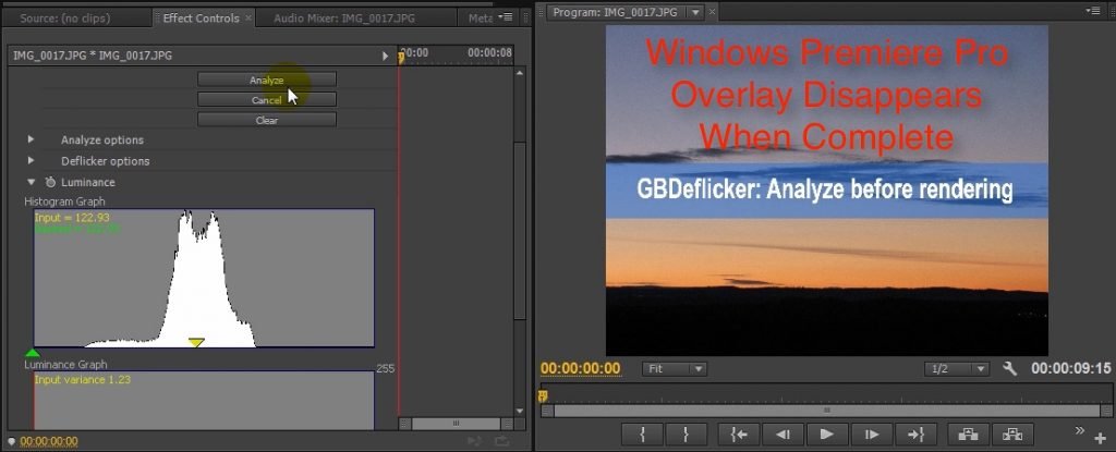 Granite Bay Software GBDeflicker UI