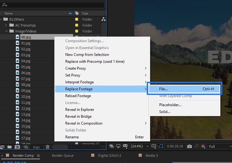 Changing The Media - Modern & Creative Opener After Effects Template
