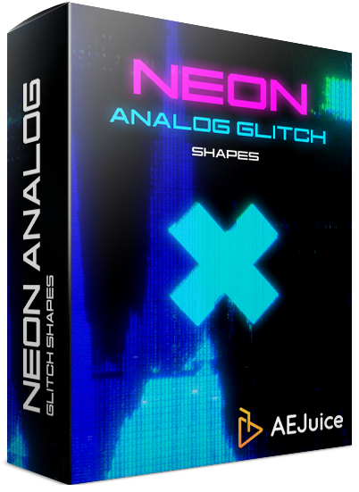 AEJuice Neon Analog Glitch Shapes