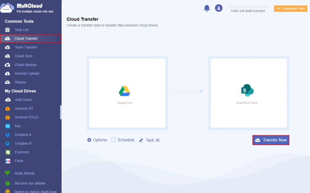 MultCloud Cloud Transfer