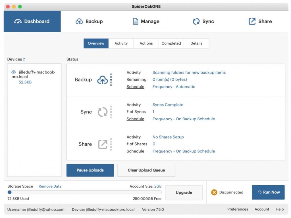 SpiderOak ONE - Apps To Keep Your Data Safe