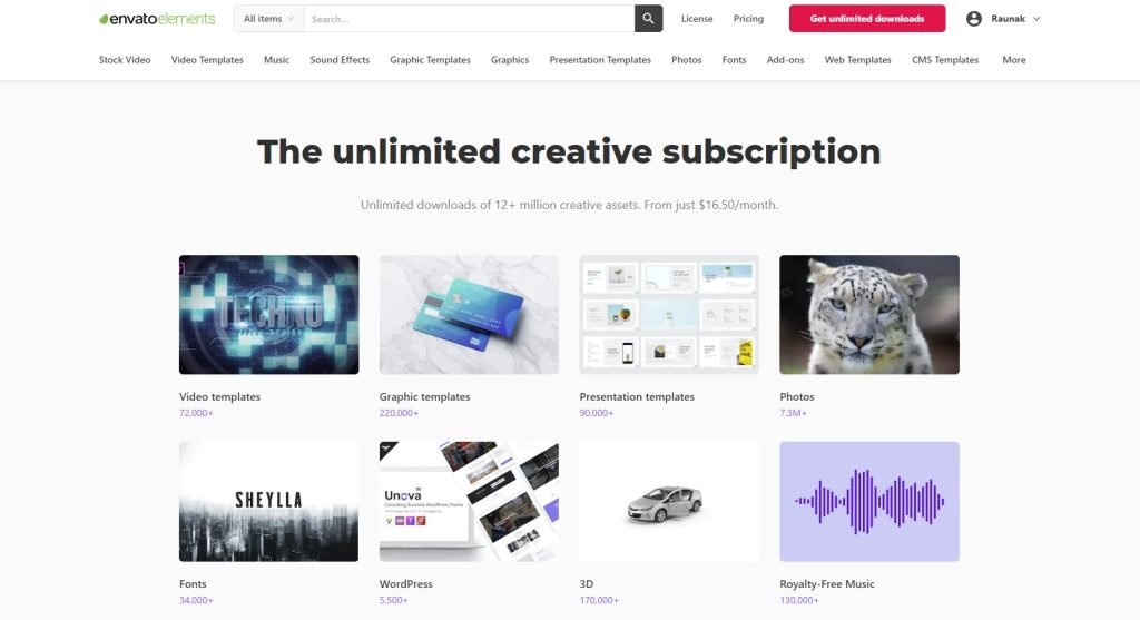 Envato Elements - Marketplaces To Buy And Sell After Effects Templates