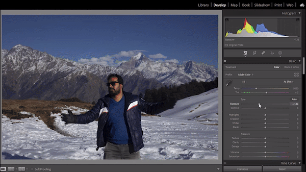 Lightroom Exposure Setting