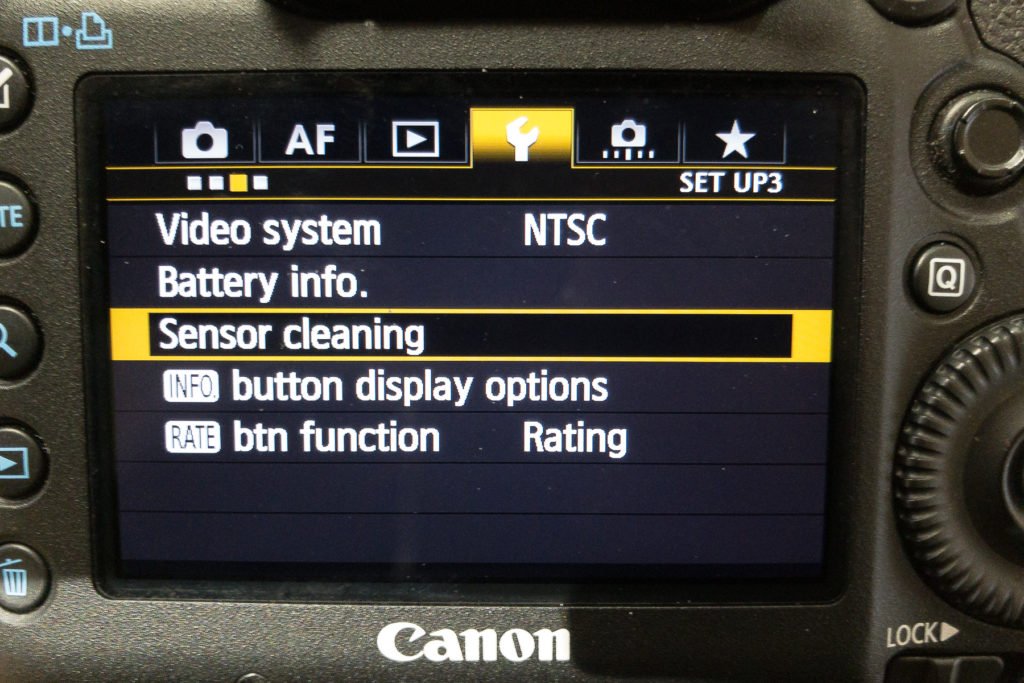 Set Your Camera To Sensor Cleaning Mode