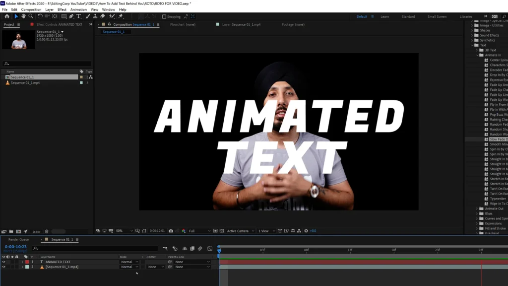 Step 3: Create And Animate Your Text