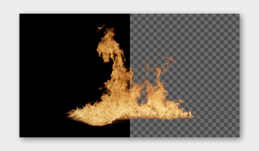 Pre-Keyed Fire Stock Footage