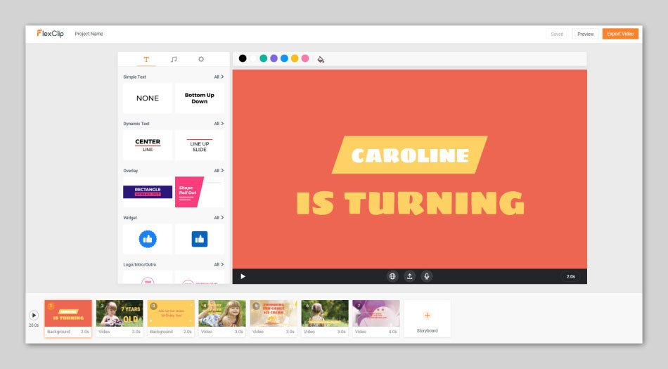 flexclip video editor