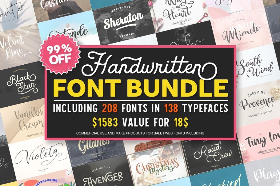 Handwritten Fonts Bundle