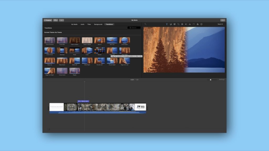 Apple iMovie free video editing software