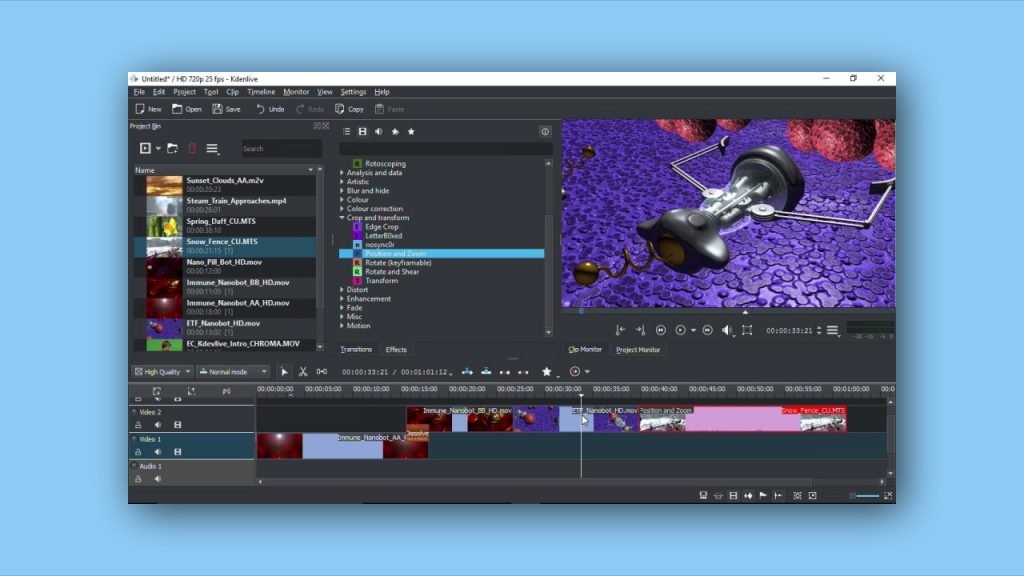 kdenlive free video editing software