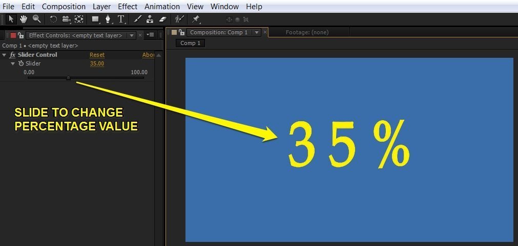 Create Percentage Counter in After Effects 5