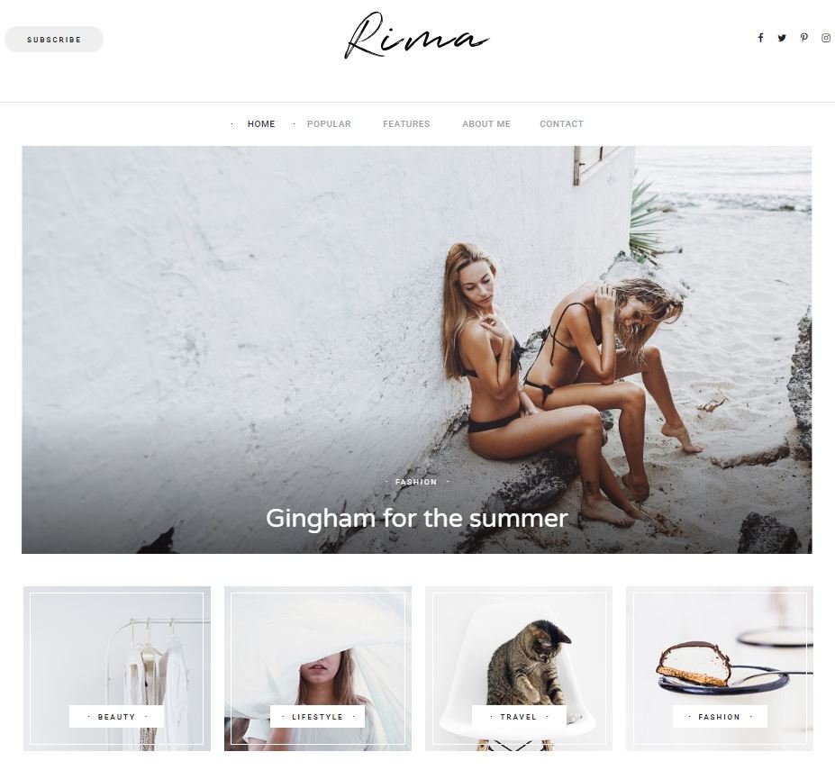Rima wordpress theme