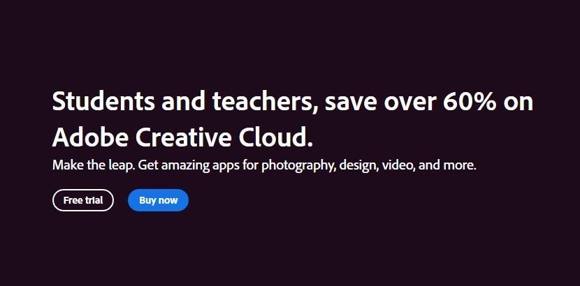 after effects student and teachers creative cloud